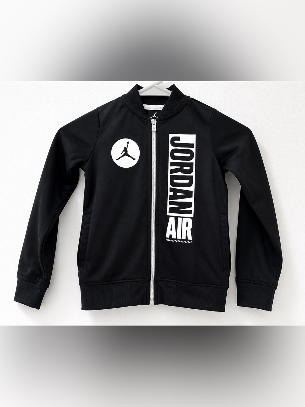Kids Jordan Air Track Jacket Black Full Zip Athletic Jacket Boys Size 4T Nike
